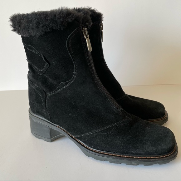 Aquatalia Black Suede Ankle Boots Women’s Size 7 - Picture 3 of 8